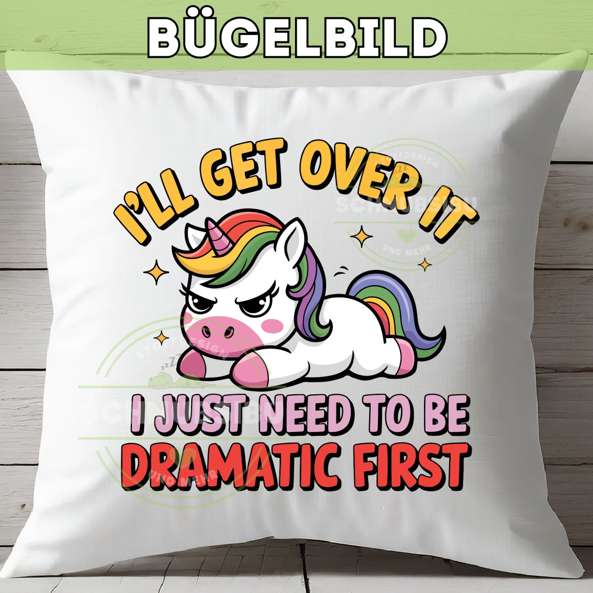Bügelbild Dramatic Unicorn